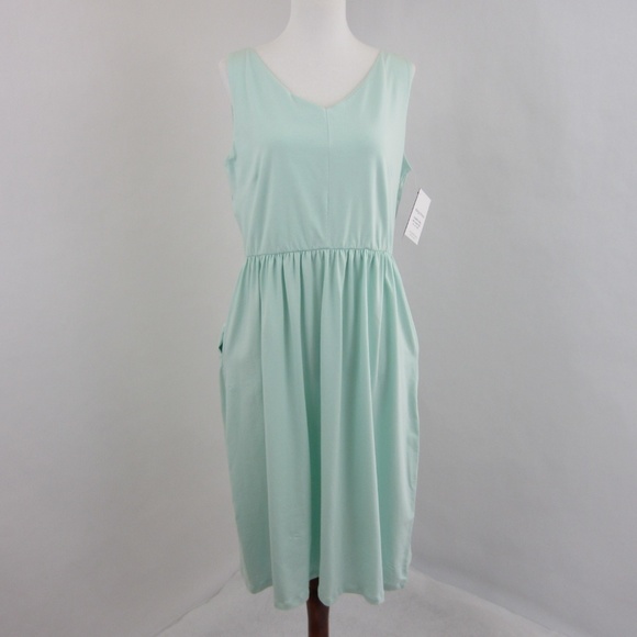 Cinch Waist A Line Dress Turquoise WITH POCKETS - Picture 5 of 8